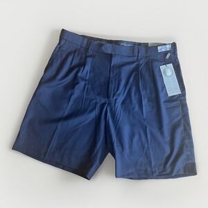 NWT Bocaccio Men's 38 Navy Blue Golf Shorts NEW Expandable Waist Pockets
